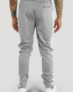 Pantalon de survêtement gris pour homme taille XL, taille élastique, cordon de serrage, poches latérales, joggers décontractés, tricoté mi-lourd, respirant, pour l'automne - Product Image 2