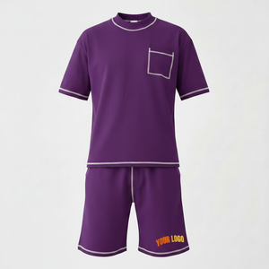 Conjunto de Camiseta y Pantalones Cortos Casuales de Verano para Hombre, Estampados, Transpirables, de Poliéster y Algodón, de 2 Piezas, de Manga Corta, Estilo Fin de Semana - Product Image 6