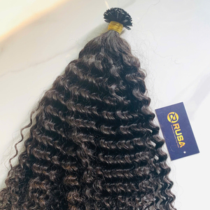 Extensiones de Cabello con Punta Plana al por Mayor, Textura de Cabello Liso/Ondulado/Rizado, Personalizadas, de Alta Calidad, Precio al por Mayor, ¡Oferta Caliente Ahora! - Product Image 1
