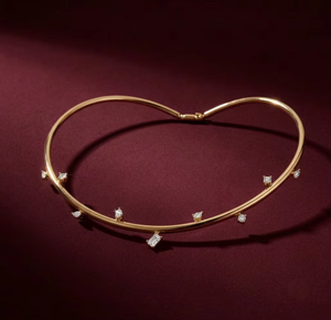 Gargantilla de Diamantes Cultivados en Laboratorio, Corte Redondo y Esmeralda, Oro Sólido de 18K para Mujer, Certificación IGI, Joyería de Lujo Hecha en India, Precio al por Mayor - Product Image 1