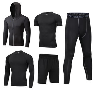 Nuevo Diseño, Conjunto Deportivo para Hombre, Pantalones de Compresión para Gimnasio, Camisetas Deportivas de Secado Rápido - Product Image 5