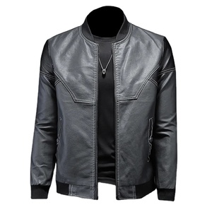 เสื้อแจ็คเก็ตหนังแท้สไตล์ลำลองสำหรับผู้ชาย ปกเบสบอล แฟชั่นกันน้ำ  คอลเลคชั่นใหม่ ฤดูใบไม้ร่วง ฤดูหนาว  ขนเฟอร์เทียมสุดฮิต - Product Image 1