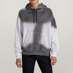 Sudadera con Capucha Oversize para Hombre, Tie-Dye Degradado, Algodón French Terry, Casual, con Bolsillo, para Otoño - Product Image 1