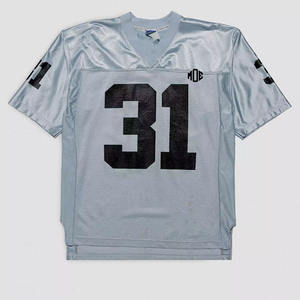 Maillot de football rétro personnalisé de haute qualité à col en V, t-shirt de football surdimensionné pour hommes, maillot de football américain vintage personnalisé - Product Image 3