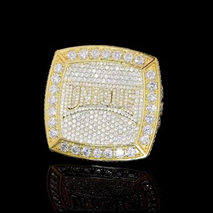 Custom UNIQUE Championship Ring Mens Moissanite Diamond Gold Finish Luxury Hip Hop Fashion Jewelry Supplier - Product Image 6