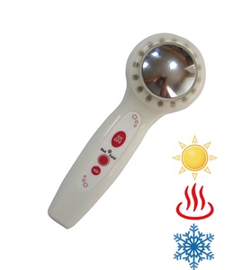 Handheld 3-in-1 Cold/Hot hammer Treatment Portable|For Skin care Massage body facial|Red & Blue Light Beauty device|fat burning