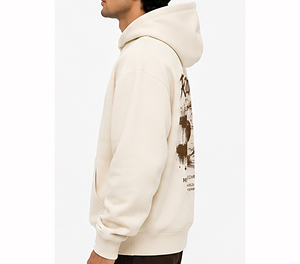 Sweat-shirt à capuche de luxe noir pour homme, coupe oversize, en coton épais, style streetwear hiver, chaud et tendance - Product Image 6