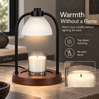 Diffuseur de cire sans flamme noir, design double arche avec minuterie, emballage cadeau personnalisé avec logo
