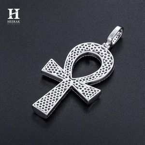 Pendentif Croix Ankh Personnalisé en Argent Sterling 925 avec Moissanite VVS, Bijou Hip Hop Sertie de Pierres - Product Image 2