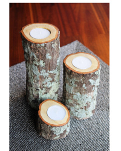 Candelero de madera orgánica para decoración ecológica del hogar para noches y eventos especiales - Product Image 5