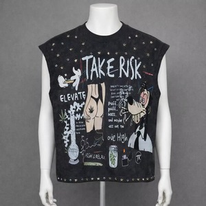 Chemises pour hommes 100% Coton Oversize Écologiques Streetwear Américain Y2K Tendance High-street à Imprimé Graphique Délavées à l'acide, Très Vendues - Product Image 6