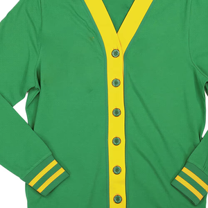 Cardigan pour hommes universitaires, pull en tricot personnalisé à col en V, logo brodé sur le devant, style sororité, esprit universitaire, hiver, respirant - Product Image 5