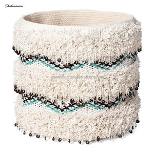 Boîte de rangement intérieure et extérieure avec différents modèles de serviettes pour jouets Panier de rangement tendance en corde de coton de haute qualité - Product Image 6