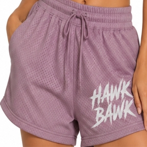 Shorts en maille pour femmes, légers, décontractés, avec cordon de serrage, taille élastique, coupe confortable et décontractée, style été léger - Product Image 4
