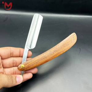 Wood Handle <b>Single</b> <b>Blade</b> Safety <b>Razor</b> Stainless Steel Edge Barber Shaving <b>Razor</b> for Men - Product Image 1