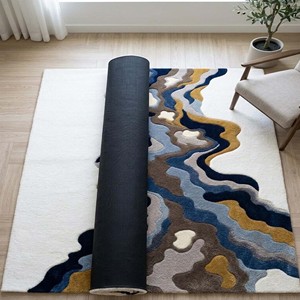 Modern Abstract hand Tufted Area Rug | Soft Plush Carpet for Living Room Bedroom Artistic Nordic Decorative <b>Floor</b> Mat Home Decor - Product Image 3