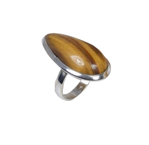 <b>Tiger</b> <b>Eye</b> Gemstone Natural Gemstone Handmade <b>Ring</b> Simple Solid 925 Sterling Silver Jewelry Sterling Silver 925 Stamped <b>Ring</b> - Product Image 1