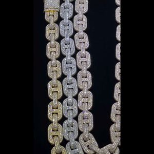 Customized 16mm Cuban Link Moissanite <b>Chain</b> 925 Sterling Silver Rose Gold Finish High Quality <b>Iced</b> Jewelz D VVS Necklace - Product Image 6