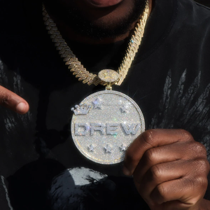 Exclusivo colgante de Hip Hop de Plata de Ley 925 chapado en oro último Patrón nuevo corte brillante diamante fino colgantes encantos - Product Image 3