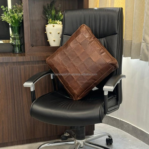 เบาะหนังแท้วินเทจหนังแท้สั่งทำเบาะรองนั่งเก้าอี้ทรงสี่เหลี่ยม - Product Image 2