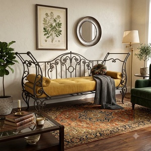 Juego de Sofás de Hierro Forjado de Lujo para Exteriores, Muebles de Jardín Tradicionales Impermeables, Sofá de 2 Plazas para Sala de Estar - Product Image 6