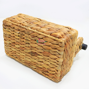 Boîte à mouchoirs en jacinthe d'eau avec poignée en bois noir, nouveau design, vente chaude - Product Image 5