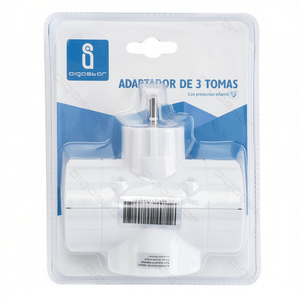 อะแดปเตอร์ 3 ช่อง พร้อมระบบป้องกันเด็ก ทำจากพลาสติก - Product Image 2