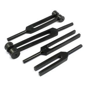 Manual C128Hz & C256Hz Weighted Tuning Fork Set with Percussion Hammer Precision Otology Aluminum Instruments By <b>Blush</b> Surgical - Product Image 1