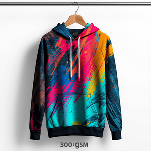 เสื้อฮู้ดผ้าฝ้ายฟลีซ 300 GSM แบบยูนิเซ็กซ์ เสื้อสวมหัวลำลองน้ำหนักเบา แจ็คเก็ตมีฮู้ดสำหรับผู้ชายและผู้หญิง สกรีนโลโก้ได้ - Product Image 1