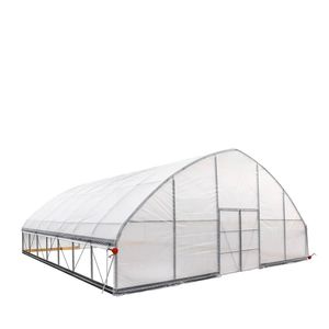 30FT X 30FT Cold Frame <b>Greenhouse</b> for Grow Tent 6 Mil Clear EVA <b>Plastic</b> Film Hand Crank Roll Sides Peak Ceiling Roof with Iron - Product Image 3