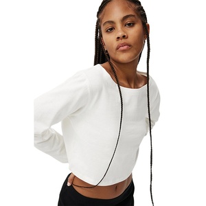 Camisas de Manga Larga para Mujer, Estilo Urbano, Lisas, Teñidas, Ajustadas, Vintage, de Alta Calidad, al Por Mayor y Personalizadas - Product Image 4