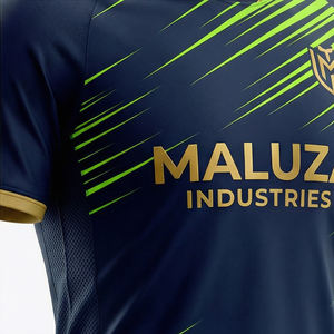 Kit de football OEM pour hommes, maillot de foot personnalisé, short respirant, uniforme d'entraînement, ensemble sportif noir et or - Product Image 5