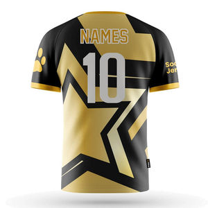 Maillots d'entraînement pour hommes en coton 100% personnalisés OEM, jersey imprimé pour le football et - Product Image 5