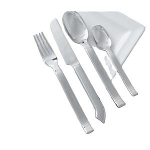 Wholesales Modern Style Eco Friendly Reusable Stainless Steel <b>Camping</b> Travel Silver Polished Cutlery Set - Product Image 1