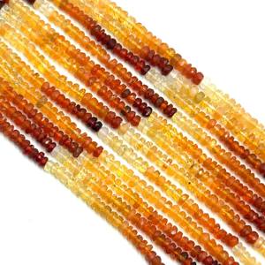 Perles d'opale de feu mexicaine naturelle 3,5-4 mm, opale véritable, perles facettées rondes, pierres précieuses d'opale, brin de 16 pouces pour la création de bijoux - Product Image 3