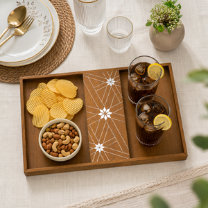 Luxury Mother of Pearl Chocolate Serving Tray | Ramadan <b>Eid</b> <b>Gift</b> Tray | Resin Craft Dry Fruit Candy Decorative Platter - Product Image 1