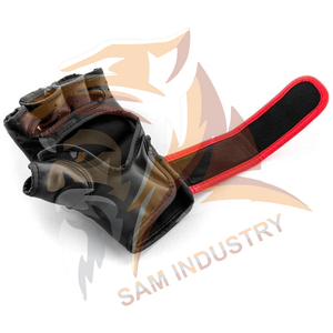Best Selling Genuine Leather Solid Color MMA Gloves For Martial Arts Fight Training Customized Logo MMA Gloves - Product Image 6