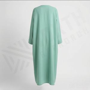Abaya moderne à boutons, style arabe, robe longue à manches longues pour femmes musulmanes, broderie, vêtements hijab, tenue modeste. - Product Image 2