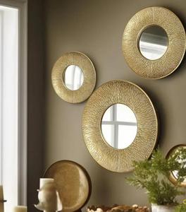 Round Rattan Wall <b>Mirror</b> Set Bohemian Decorative Framed Circular <b>Mirrors</b> for Living Room Bedroom - Product Image 4