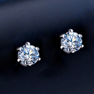 Pendientes de Diamantes de Moissanita de Plata de Ley 925 Más Vendidos para Mujeres y Hombres, Uso Diario, Regalo de Boda y Joyería al por Menor - Product Image 5