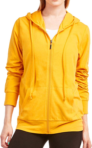 Sweat-shirt à capuche zippé à manches longues pour femme, en molleton doux et confortable, avec cordon de serrage à la capuche, poches avant, tenue décontractée - Product Image 6