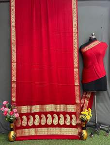 Sari Tradicional Premium de Seda Bandhej, Auténtico Teñido a Mano de Rajastán para Festivales, Bodas, Fiestas y Ocasiones Especiales - Product Image 2