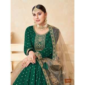 ชุดราตรีดีไซเนอร์มีสไตล์ชุดคลุม anarkali มีก้นและ dupatta - Product Image 4