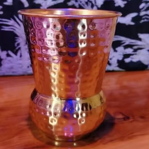 Copper Glass Tumbler Bulk Supplier Ayurvedic Drinking Water Cup Metal <b>Drinkware</b> Export - Product Image 1