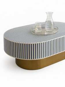 Meilleur prix Table moderne en os incrusté OEM Personnalisable Faite à la main Écologique Légère Meubles de salon Marque Belladec Delhi - Product Image 4