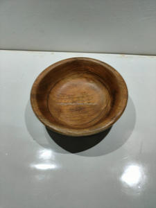 Bol de service vintage en bois unique, fait main, écologique, pour les fêtes, la maison, les hôtels et les restaurants, option de logo personnalisé, origine Inde - Product Image 3