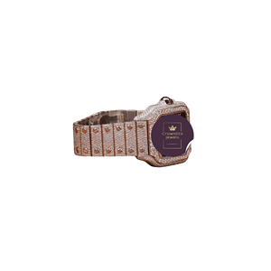 Reloj de Lujo para Hombre con Moissanita de Corte Redondo en Oro Blanco, Estilo Cuadrado, Movimiento de Cuarzo, Ideal para Bodas y Fiestas - Product Image 2