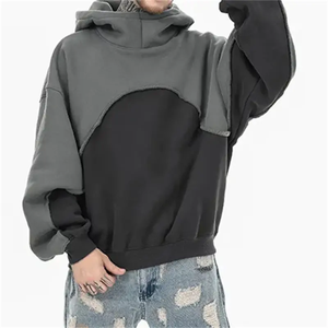 Sudadera con capucha bordada de forro polar grueso unisex de alta calidad, sudaderas con capucha de doble forro polar para hombre. - Product Image 4