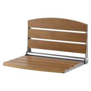 Asiento de Ducha Plegable de 17.7 Pulgadas con Respaldo, Montado en la Pared, Asiento Abatible para Baño o Pasillo, Banco de Apoyo - Product Image 1