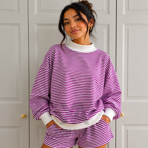 2026 Womens Oversized Solid Long-Sleeve Turtleneck Sweater Embroidered Neck Winter Casual Streetwear Pullover 100% Cotton - Product Image 1